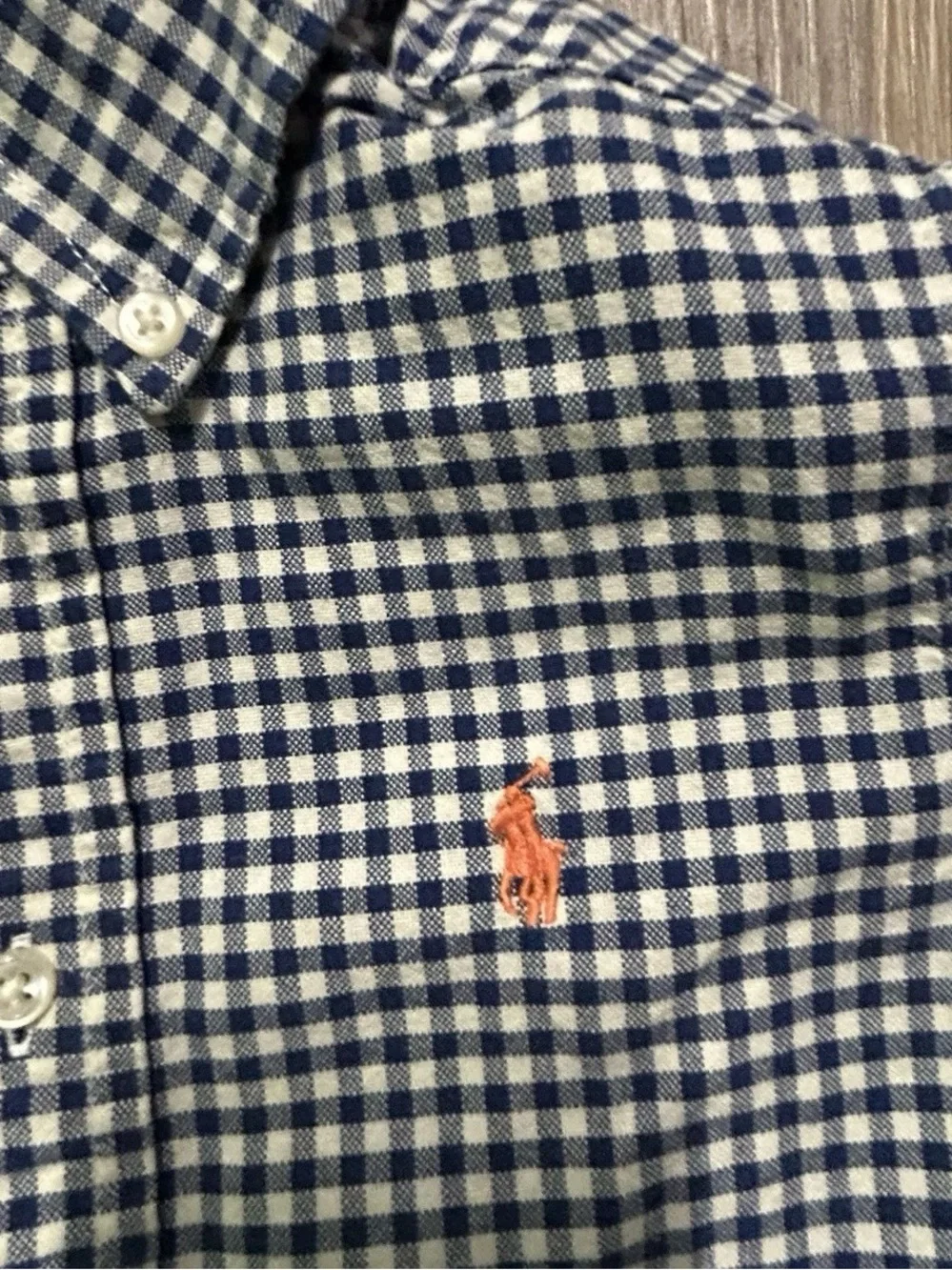 Toddler Boy Ralph Lauren Blue White Plaid Shirt Size 4T
